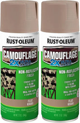 Rust-Oleum 279177 Camouflage 2X Ultra Cover Spray Paint, 12 oz, Khaki (Pack of 2)