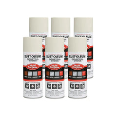 Rust-Oleum 1696830-6PK Industrial Choice 1600 System Multi-Purpose Spray Paint, 12 oz, Antique White, 6 Pack