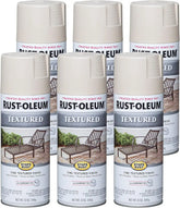 Rust-Oleum 7225830-6PK Stops Rust Textured Spray Paint, 12 oz, White, 6 Pack