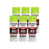 Rust-Oleum 1642830-6PK Industrial Choice 1600 System Multi-Purpose Spray Paint, 12 oz, Fluorescent Yellow, 6 Pack
