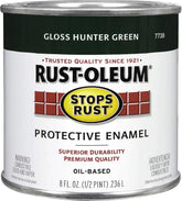 Rust-Oleum 7738730 Stops Rust Brush On Paint, Half Pint, Gloss Hunter Green, (Pack of 1)