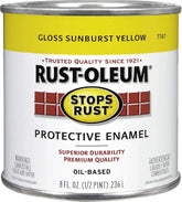 Rust-Oleum 7747730 Stops Rust Brush On Paint, Half Pint, Gloss Sunburst Yellow