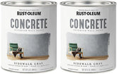 Rust-Oleum 379908-2PK Concrete Interior Wall Paint, Quart, Sidewalk, (Pack of 2)