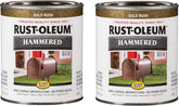 Rust-Oleum 7210502-2PK Stops Rust Hammered Finish Paint, Quart, Gold, 2 Pack