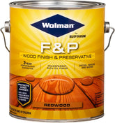 Wolman 14406 F&P Oil-Based Wood Finish & Preservative Transparent Stain, Gallon, Redwood