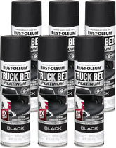 Rust-Oleum 382630-6PK Platinum Truck Bed Coating Spray Paint, 15 Ounce, Black, (Pack of 6)