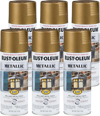 Rust-Oleum 313142-6PK Stops Rust Metallic Spray Paint, 11 oz, Champagne Bronze, 6 Pack