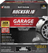 Rust-Oleum 318712 RockSolid Polycuramine Garage Floor Coating, 1 Car Kit, High Gloss Black