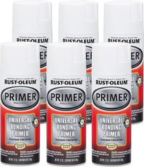 Rust-Oleum 286793-6PK Automotive Universal Bonding Primer Spray, 12 oz, Flat White, (Pack of 6)