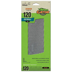 Gator 7102 Precut Drywall Sanding Screen Fine 120-Grit Sheet Sandpaper, 4.25 x 11.25 Inch, 5 Sheets