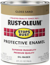 Rust-Oleum 7771502 Stops Rust Brush On Paint, Quart, Gloss Sand, (Pack of 1)