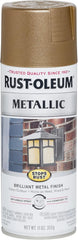 Rust-Oleum 7274830 Stops Rust Metallic Spray Paint, 11 oz, Antique Brass