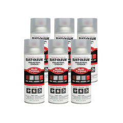 Rust-Oleum 1610830-6PK Industrial Choice 1600 System Multi-Purpose Spray Paint, 12 oz, Clear, 6 Pack