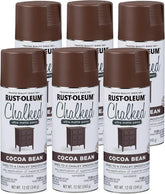 Rust-Oleum Cocoa Bean Chalked All-in-One Ultra Matte Spray Paint | One Coat Coverage | No Primer, Sanding, Or Topcoat Needed | Easy Spray Application | Made in USA | 12 OZ | 6 Pack