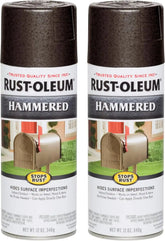 Rust-Oleum 7218830 Stops Rust Hammered Spray Paint, 12 oz, Dark Bronze, 2 Pack
