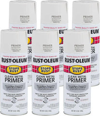 Rust-Oleum 7780830-6PK Stops Rust Clean Metal Primer Spray, 12 Oz, 6 Pack
