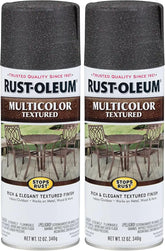 Rust-Oleum 223525 Stops Rust Multi-Color Textured Spray Paint, 12 Ounce (Pack of 2), Aged Iron, 12 Fl Oz