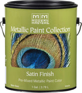 1 gal Modern Masters ME700 Black Pearl Metallic Paint Collection, Satin Water-Based Decorative Metallic Paint