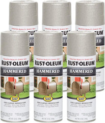 Rust-Oleum 248072-6PK Stops Rust Hammered Spray Paint, 12 oz, White, 6 Pack