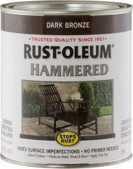 Rust-Oleum 239075 Stops Rust Hammered Finish Paint, Quart, Dark Bronze, (Pack of 1)