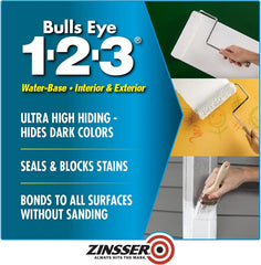 Zinsser 2000 Bulls Eye 1-2-3 Water-Base Primer, 5 Gallon, White