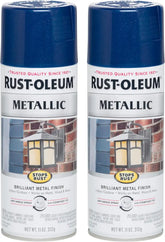 Rust-Oleum 7251830 Stops Rust Metallic Spray Paint, 11 oz, Cobalt Blue, 2 Pack