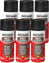 Rust-Oleum 248658-6PK Stops Rust Reformer Spray Paint, 10.25 oz, Black, 6 Pack
