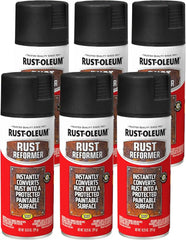Rust-Oleum 248658-6PK Stops Rust Reformer Spray Paint, 10.25 oz, Black, 6 Pack
