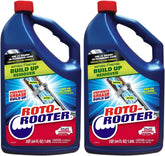 Roto-Rooter Build-Up Remover Drain Cleaner, Enzyme-Based Formula Helps Prevent Clogs and Grease Buildup, Removes Odor, Safe for Septic Systems, Pipes, Toilets, Drains and Sinks, 64 oz (Pack of 2)