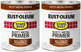 Rust-Oleum 7769502 Protective Enamel Paint Stops Rust, 1 Quarts (Pack of 2), Flat Rusty Metal Primer