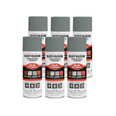 Rust-Oleum 1688830-6PK Industrial Choice 1600 System Multi-Purpose Spray Paint, 12 oz, Smoke Gray, 6 Pack