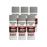 Rust-Oleum 1684830-6PK Industrial Choice 1600 System Multi-Purpose Spray Paint, 12 oz, Dove Gray, 6 Pack