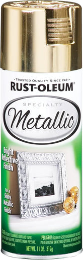 Rust-Oleum 340647 Specialty Metallic Spray Paint, 11 oz, Metallic Gold