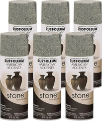 Rust-Oleum 7992830-6PK Stone Creations Spray Paint, 12 oz, Gray Stone, 6 Pack
