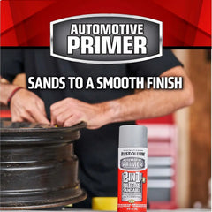 Rust-Oleum 260510-2PK Automotive 2-in-1 Filler & Sandable Primer Spray, 12 oz, Gray, 2 Pack