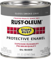 Rust-Oleum 7786730 Stops Rust Brush On Paint, Half Pint, Gloss Smoke Gray