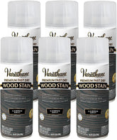 Varathane Premium Fast Dry Wood Stain Spray | 1 Hour Dry Time | 1 Coat Color | Interior Wood Stain | Furniture, Cabinets, Doors, Trim | 10.25 oz | 6 Pack | Carbon Gray