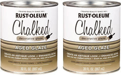 Rust-Oleum 315881-2PK Chalked Decorative Glaze, 30 oz, Semi-Transparent Aged, 2 Pack