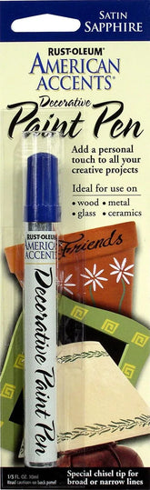 Rust-Oleum 215155 American Accents Satin Decorative Paint Pen, Sapphire, 1/3-Ounce