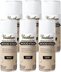 Varathane Premium Fast Dry Wood Stain Spray | 1 Hour Dry Time | 1 Coat Color | Interior Wood Stain | Furniture, Cabinets, Doors, Trim | 10.25 oz | 6 Pack | Antique White