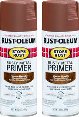 Rust-Oleum 7769830 Stops Rust Rusty Metal primer Spray, 12 oz, Flat Brown, 2 Pack