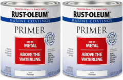 Rust-Oleum 207016 Marine Metal Primer, Quart, White, 1 Quarts (Pack of 2)