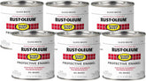 Rust-Oleum 7792730-6PK Stops Rust Brush On Paint, Half Pint, Gloss White, (Pack of 6)