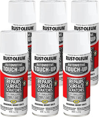 Rust-Oleum 292325-6PK Automotive Universal Touch-Up Spray Paint, 11 oz, Universal Bright White, 6 Pack