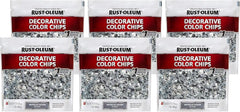 Rust-Oleum 336054-6PK Decorative Color Chips, Metallic Silver Blend, 6 Pack