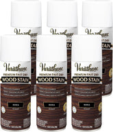 Varathane Premium Fast Dry Wood Stain Spray | 1 Hour Dry Time | 1 Coat Color | Interior Wood Stain | Furniture, Cabinets, Doors, Trim | 10.25 oz | 6 Pack | Kona