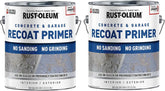 Rust-Oleum 338806-2PK Concrete & Garage Floor Recoat Primer, Gallon, Gray, 2 Pack