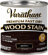 Varathane Premium Fast Dry Wood Stain | 1 Hour Dry Time | 1 Coat Color | Interior Wood Stain | Furniture, Cabinets, Doors, Trim | Half Pint | Ebony