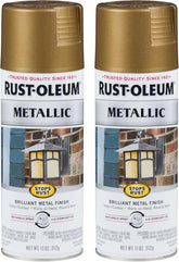 Rust-Oleum 313142 Stops Rust Metallic Spray Paint, 11 oz, Champagne Bronze, 2 Pack