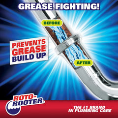 Roto-Rooter Build-Up Remover Drain Cleaner, Enzyme-Based Formula Helps Prevent Clogs and Grease Buildup, Removes Odor, Safe for Septic Systems, Pipes, Toilets, Drains and Sinks, 64 oz (Pack of 2)